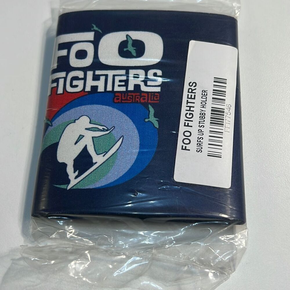 Foo Fighters surfs up stubby holder drink beer‎ cup sleeve concert release New